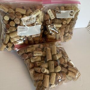 Assorted Wine Corks Collection-3 one gallon bags